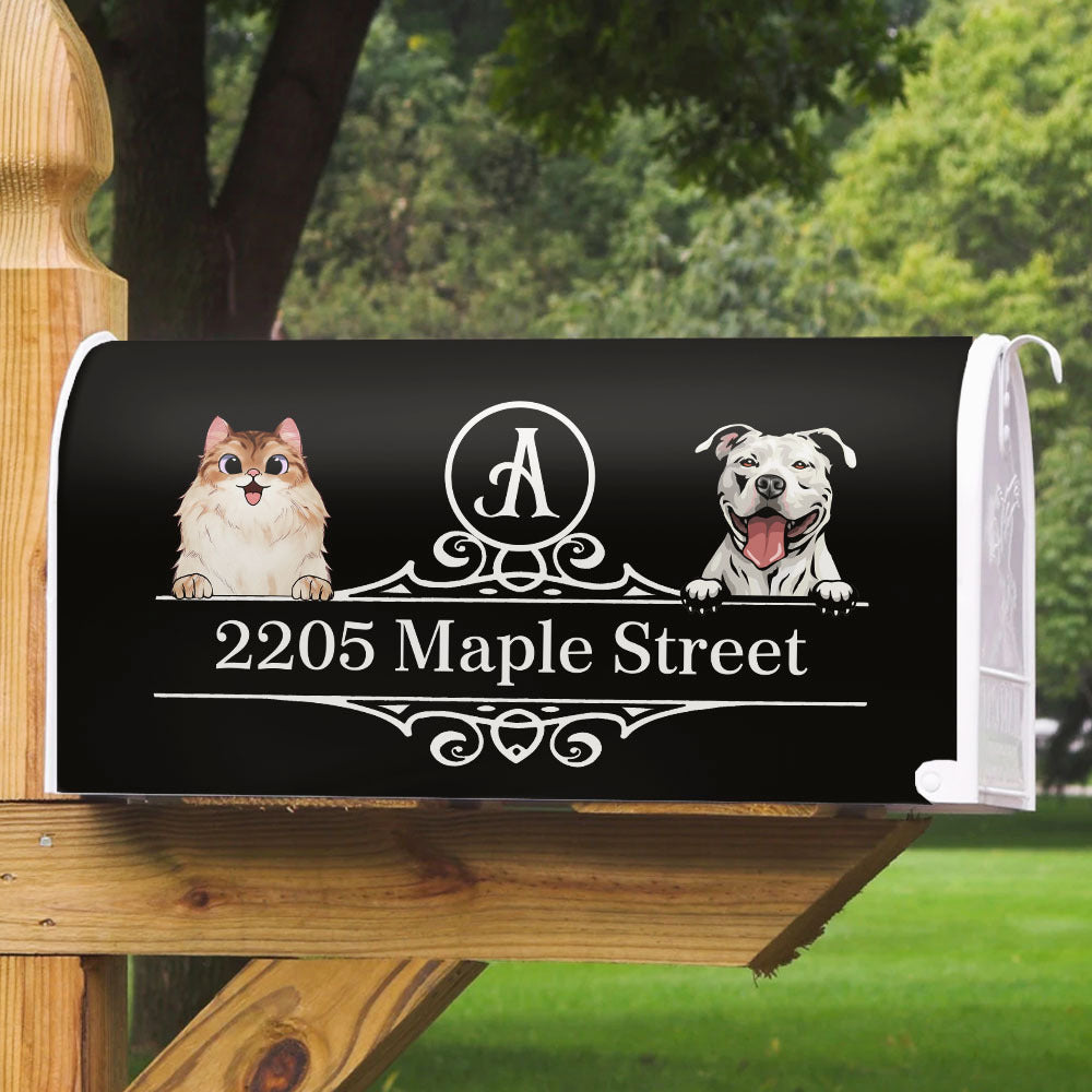 Custom Classic Vintage Dog Cat Mailbox Cover, Pet Lover Gift AF