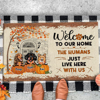Thumbnail for Welcome To Our Home Custom Doormat, DIY Gift For Dog Lovers AB