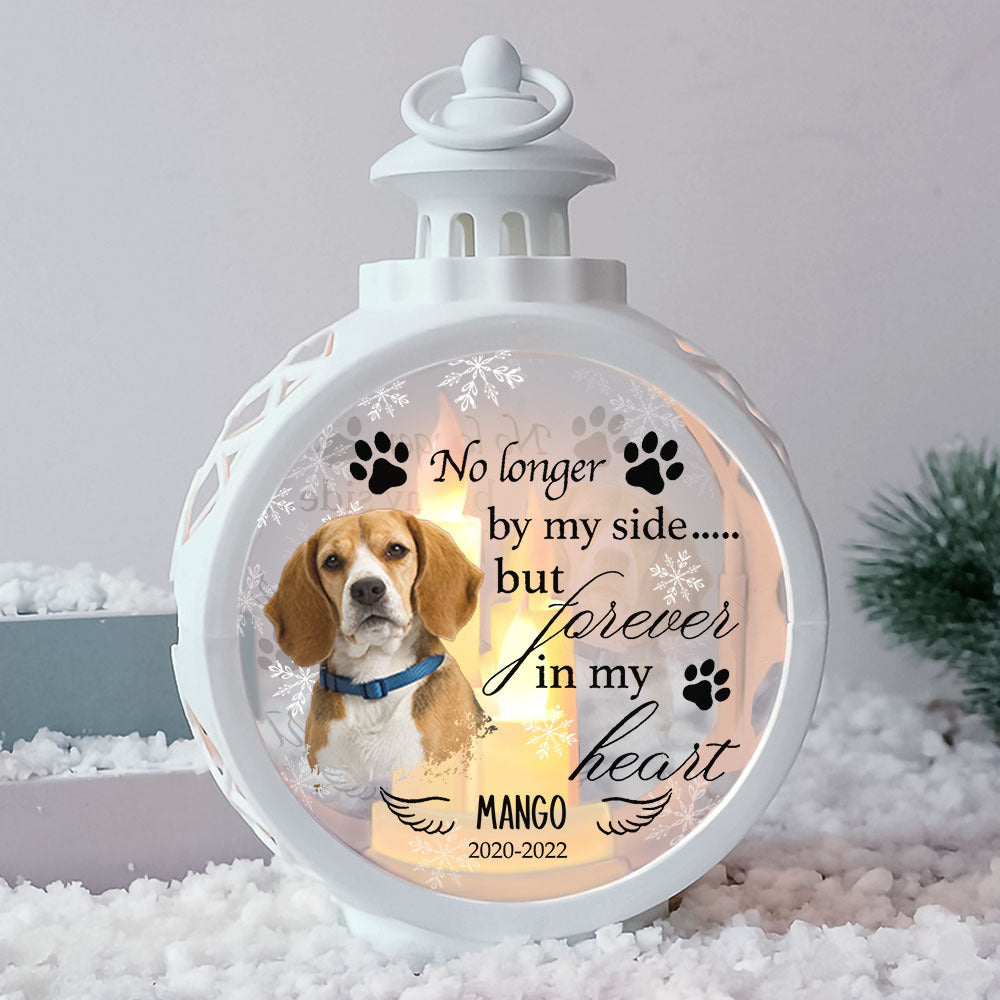 Custom No Longer By Our Side Pet Memorial LED Light Ornament, Memorial Gift AE