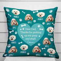 Thumbnail for Personalized Pet Face Dog Funny Letter To Dog Mom Dad Pillow, Gift For Pet Lover AD