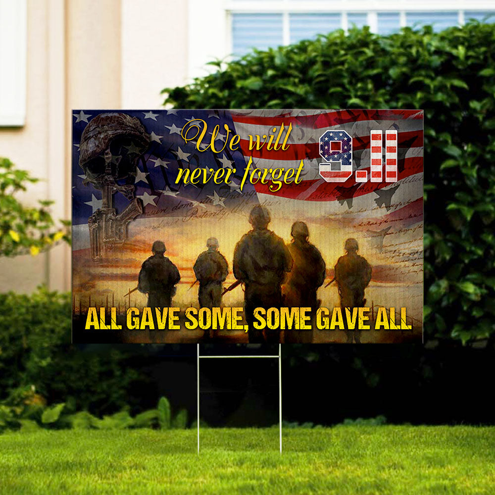 All Gave Some, Some Gave All Veteran Lawn Sign, 4th Of July Decoration AN