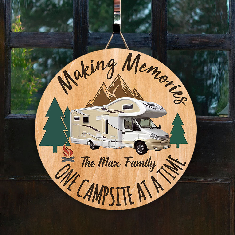 Custom Keep Calm & Camping Wooden Sign, Gift For Camper Z