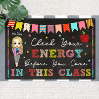 Thumbnail for Check Your Energy Teacher Doormat, DYI Classroom Decor AB
