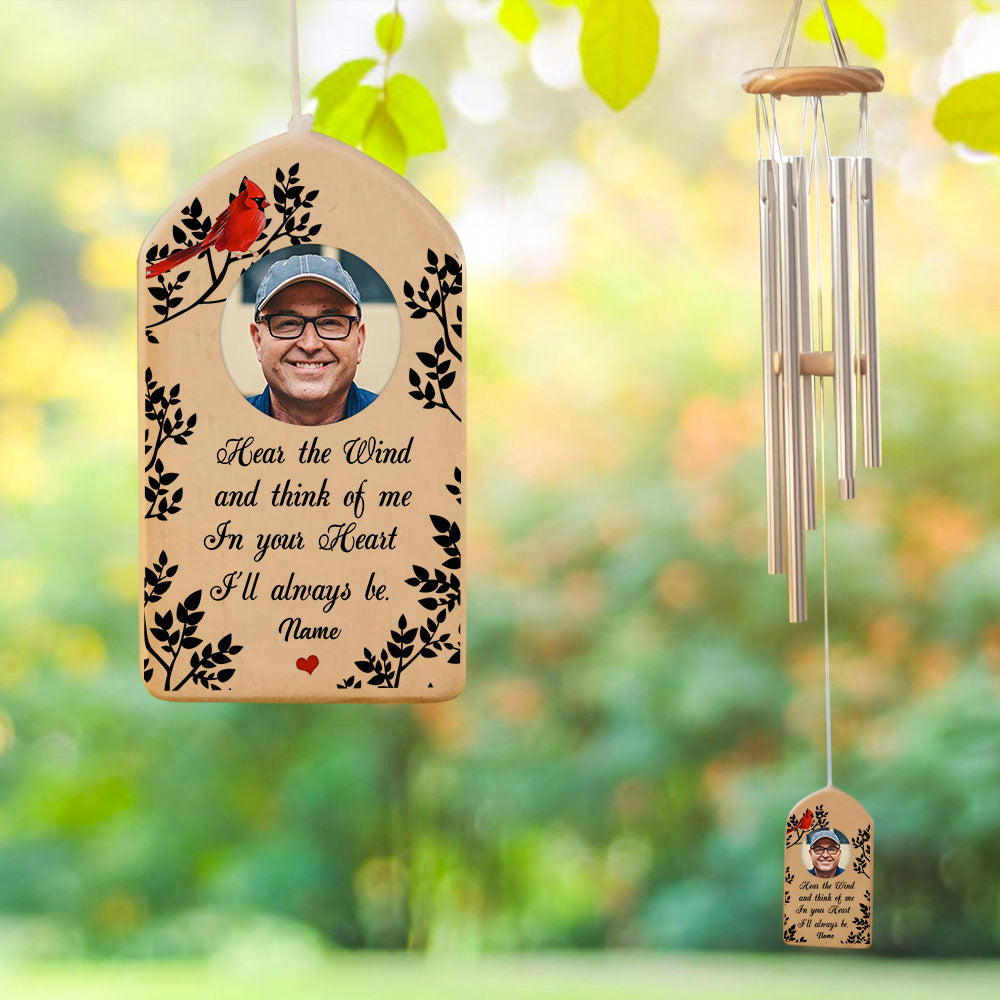 Hear The Wind & Think Of Me Cardinal Memorial Wind Chimes AZ