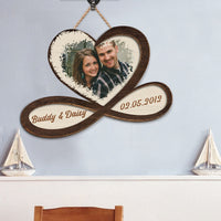 Thumbnail for Personalized Couple Infinity Heart Wood Sign, Valentines Day Gift For Love Couple E