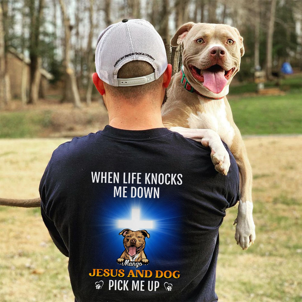 Jesus And Dog Pick Me Up Dog T-shirt/Hoodie/Sweatshirt, DIY Dog Gift CustomCat