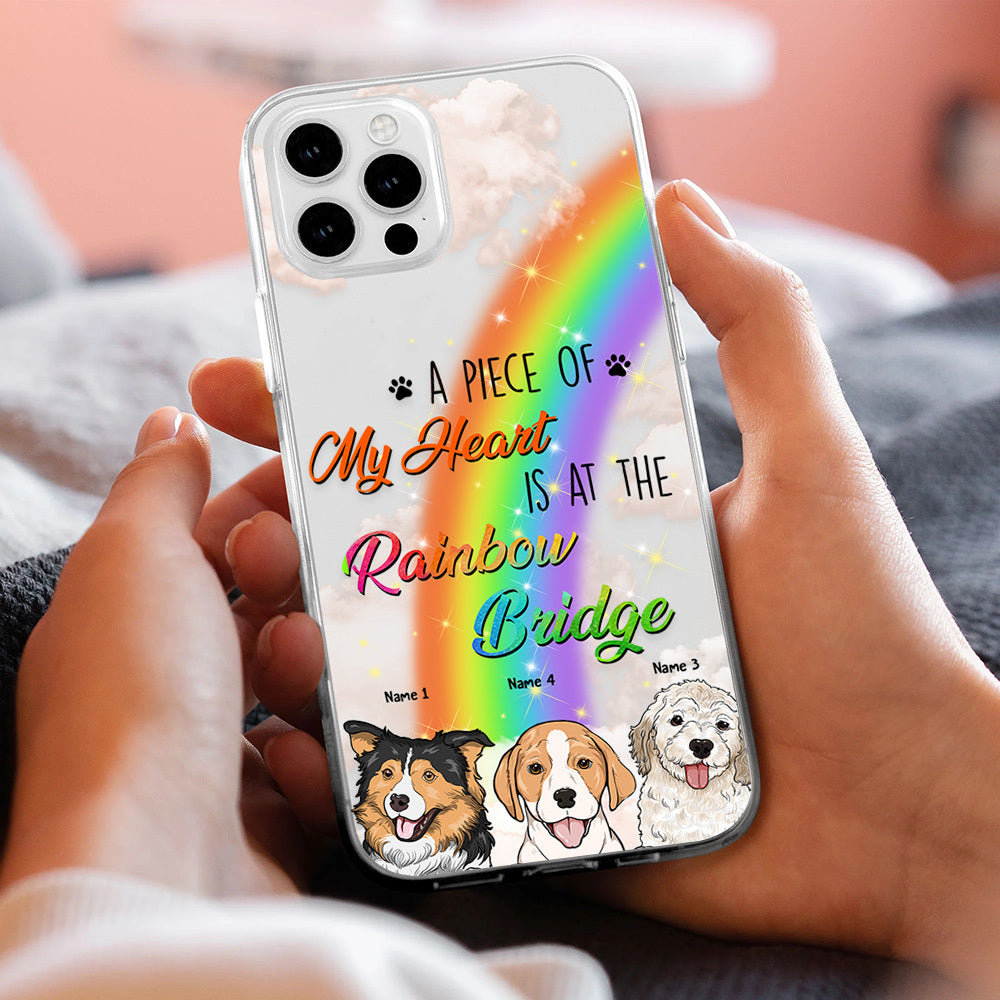 Personalized I Wish The Rainbow Memorial Dog Cat Clear Phone Case, Memorial Gift AA