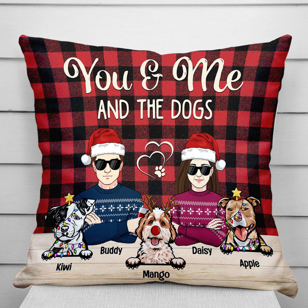 Custom You & Me And The Fur Babies Dog Cat Pillow, Christmas Gift AD