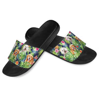 Thumbnail for Dog Tropical Summer Dog Lovers Slide Sandals, Photo Upload Gift CT-THUY