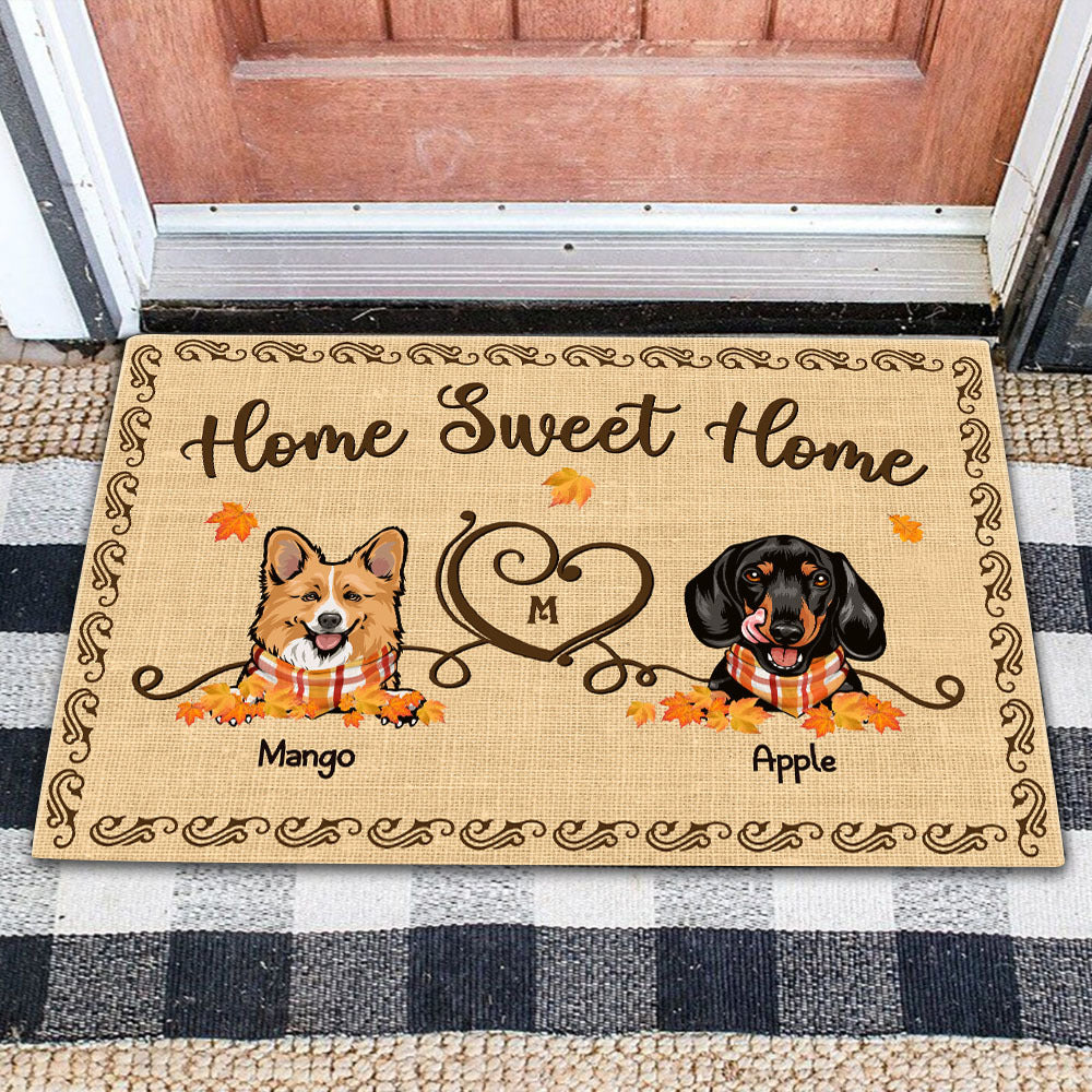 Home Sweet Home Dog Cat Fall Doormat, Funny Doormat AB