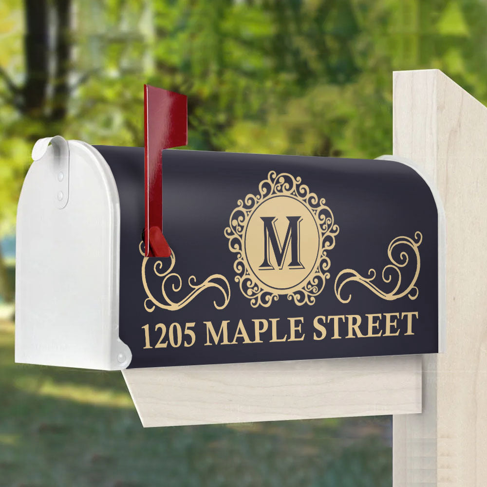 Elegant Family House Number Mailbox Cover With Address, Dog Lover Gift AF