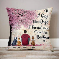 Thumbnail for Personalized A Girl & Her Dog A Bond That Can't Be Broken Pillow, Gift For Dog Mom Dog Dad AD
