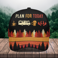 Thumbnail for Custom Plan For Today Camping Printed Cap, Gift For Camper JonxiFon