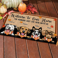 Thumbnail for Personalized Welcome To Dog's House Doormat Fall Vibe, Dog Lover Gift AB