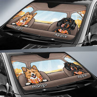 Thumbnail for Personalized Autumn Dog Car Sunshade, Gift For Dog Lover AI