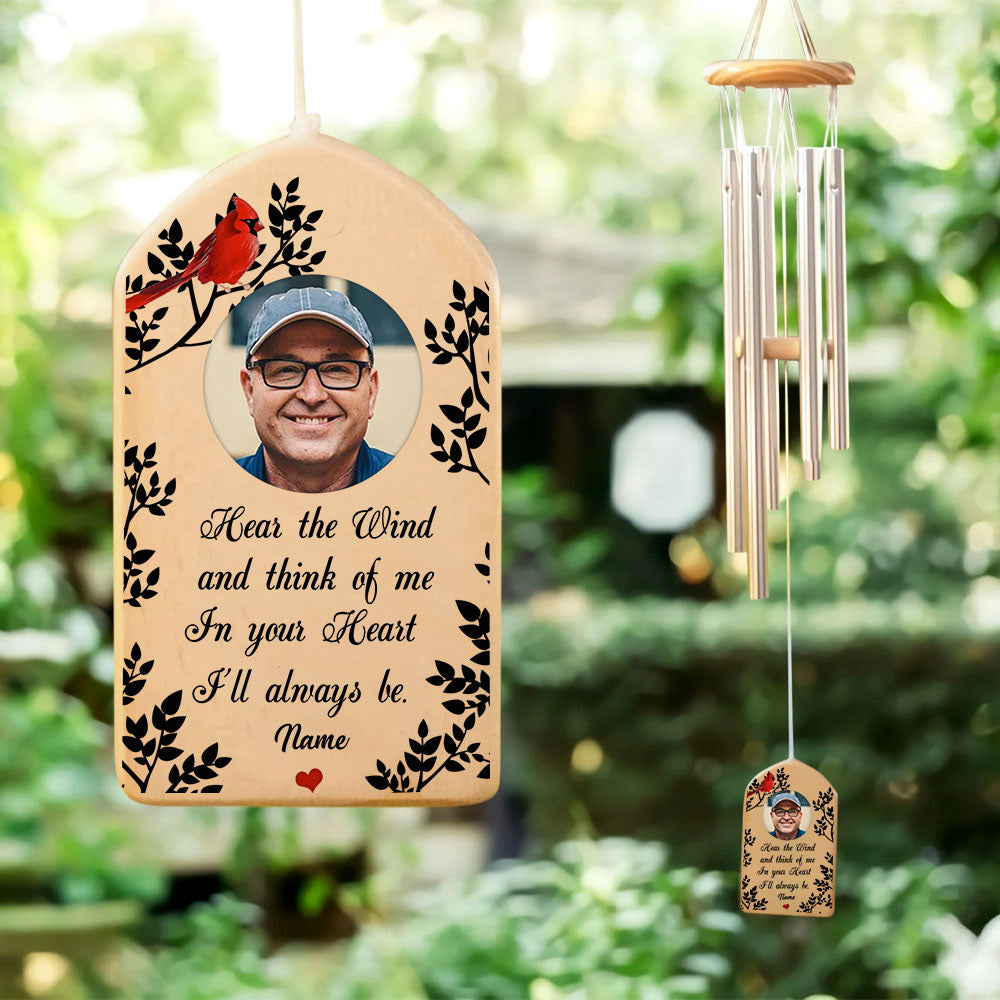 Hear The Wind & Think Of Me Cardinal Memorial Wind Chimes AZ