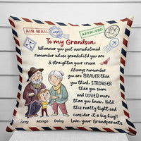 Thumbnail for Personalized Letter To My Grandson Granddaughter Pillow, Gift For Grandpa Grandma AD