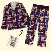 Thumbnail for Custom Photo Buffalo Plaid Pet Pajamas Set, Pet Lover Gift AB