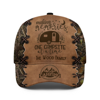 Thumbnail for Custom RV Camping Leather Pattern Printed Cap, Camping Lover Gifts JonxiFon