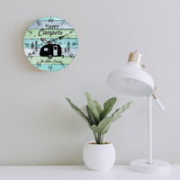 Thumbnail for Custom Making Memories One Campsite Camping Wall Wooden Clock, Gift For Camper AH