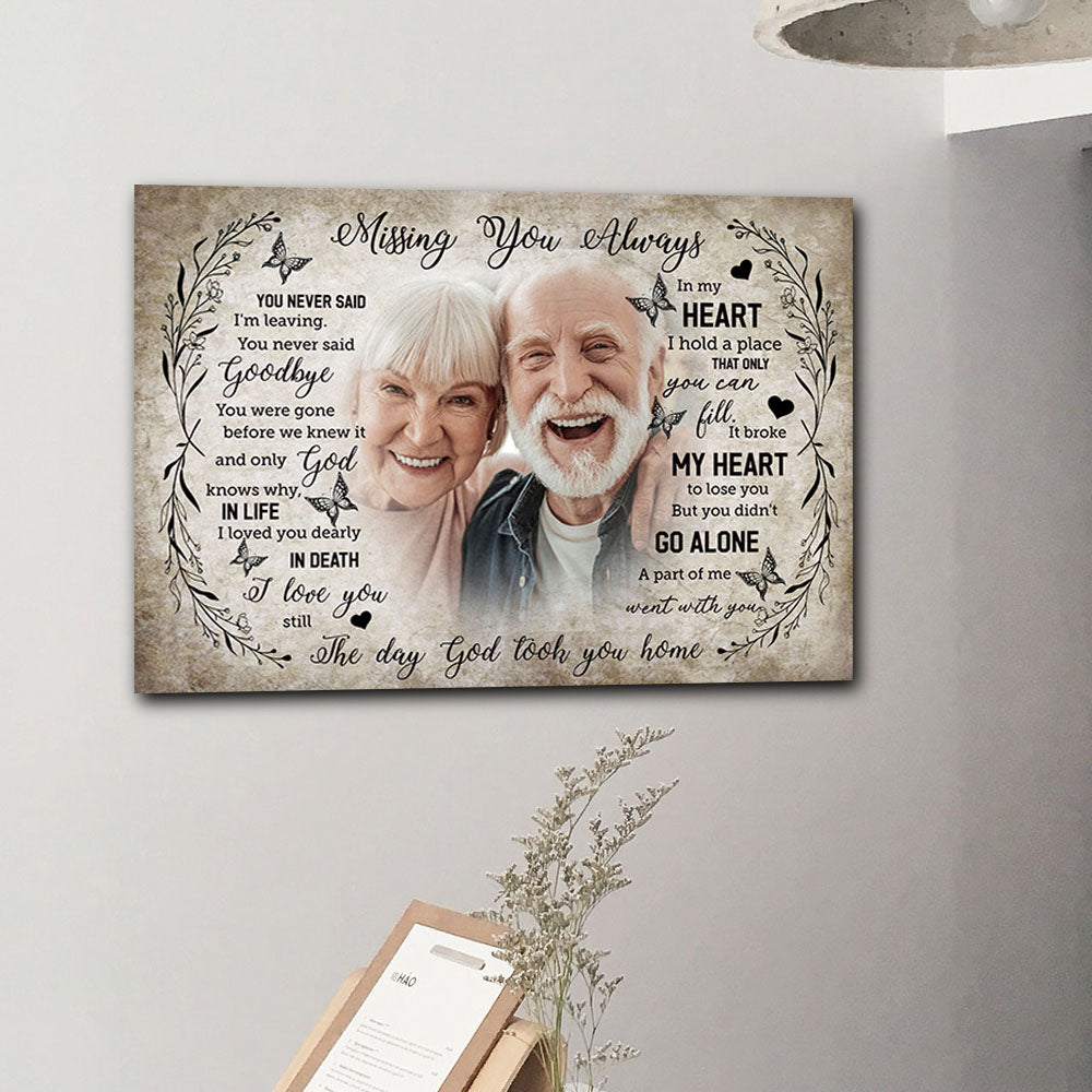 Missing You Always Memorial Personalized Canvas AK