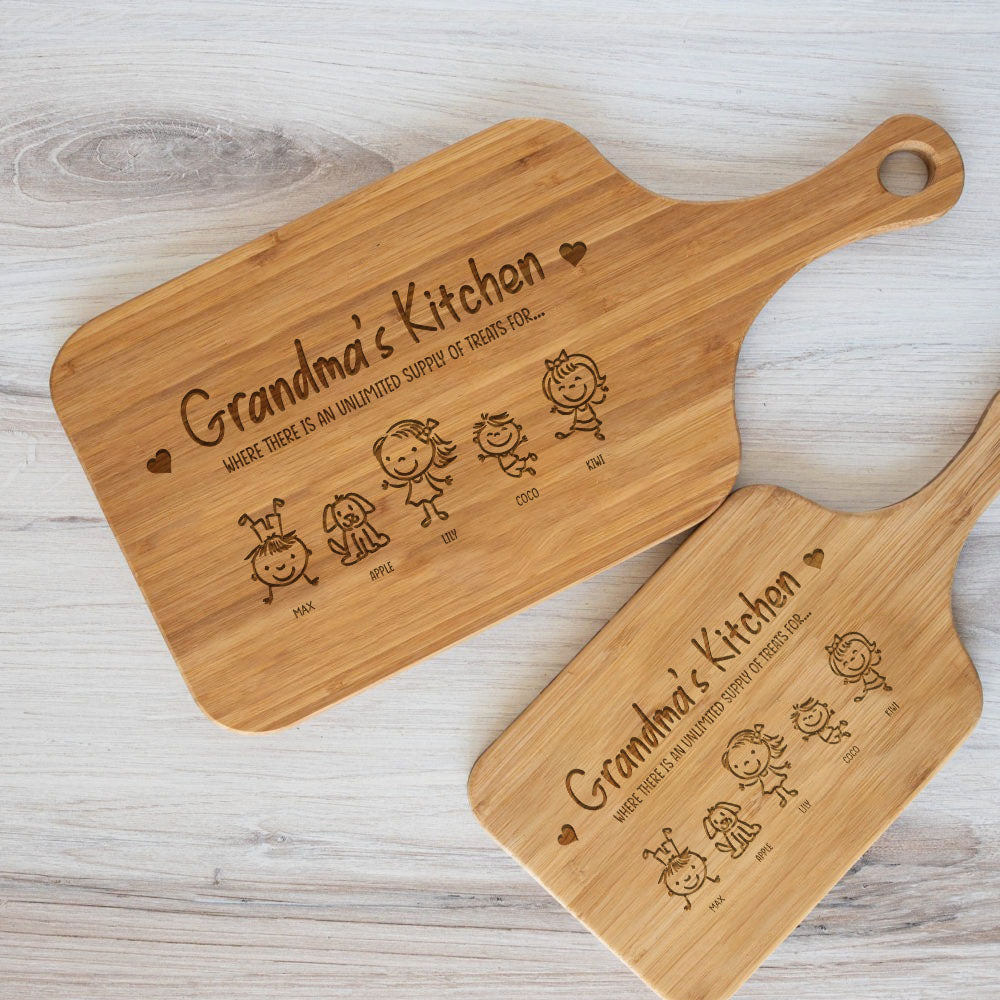 Grandma's Kitchen Personalized Wood Cutting Board DuyenThuy