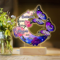 Thumbnail for Personalized Butterflies Appear When Angels Are Near Mom Dad Memorial Lamp, Symathy Gift AC