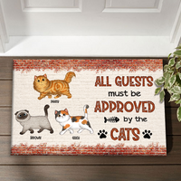 Thumbnail for Personalized All Guests Be Approved By Cats House Doormat, Decor Gift For Cat Lover AB