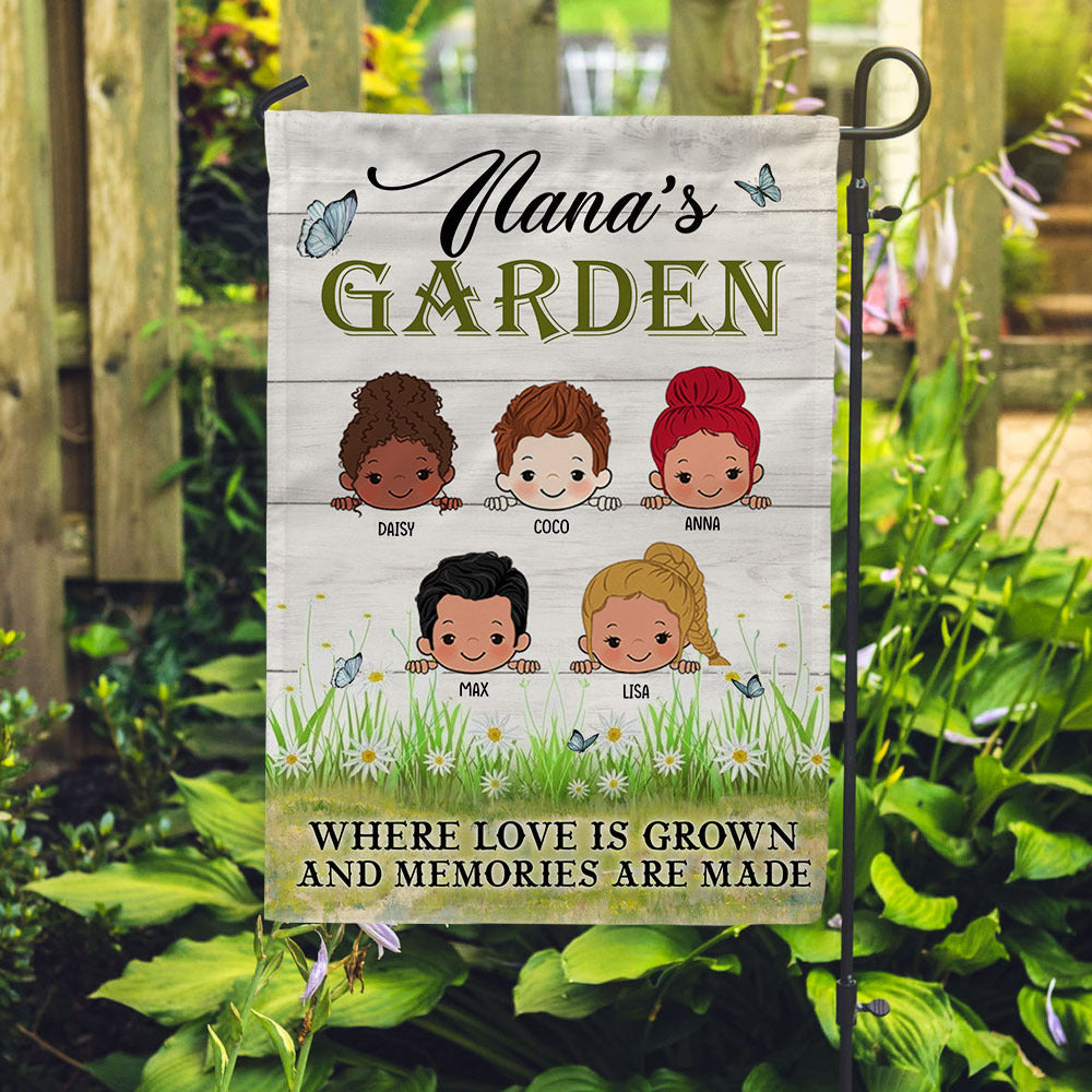 Nana's Garden Where Love Is Garden Flag, Grandma Gift AD