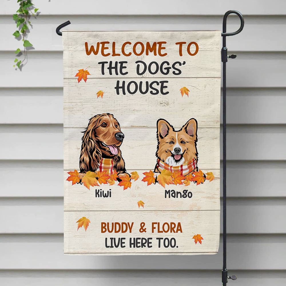 Welcome To The Dog House Fall Garden Flag, Dog Lover Gift AD