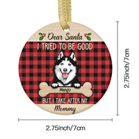 Thumbnail for Dear Santa Dog Christmas Ceramic Ornament  - Personalized Decorative Ornament AE