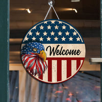 Thumbnail for Eagel America Welcome Door Sign, 4th Of July Decoration Z