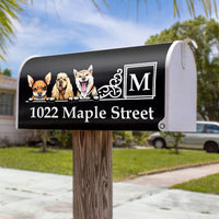 Thumbnail for Custom Dog Cat Cartoon Mailbox Cover, Dog Lover Gift AF