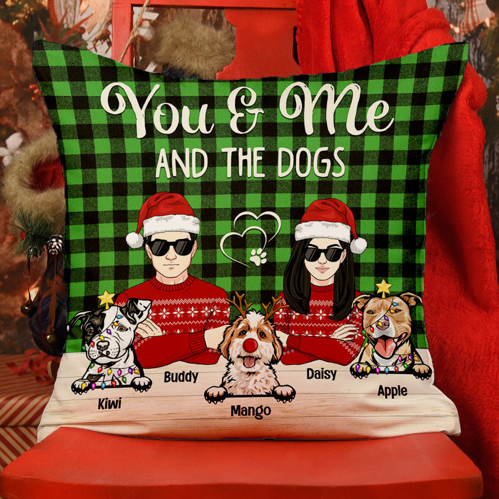 Custom You & Me And The Fur Babies Dog Cat Pillow, Christmas Gift AD