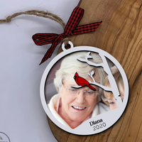Thumbnail for Personalized I'm Always With You Cardinal Memorial Layered Wood Ornament, Sympathy Gift AE