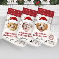 Thumbnail for Custom Christmas Delivery Face Photo Christmas Stocking, Christmas Gift AB
