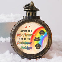 Thumbnail for Custom Memorial Dog & Cat Rainbow Bridge LED Light Ornament, Christmas Gift For Dog Lovers AE