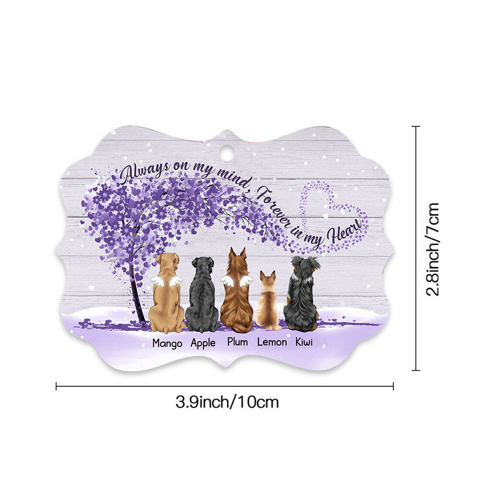 I'm Always With You Personalized Memorial Dog Printed Wood Ornament, Sympathy Gift For Dog Lover AE