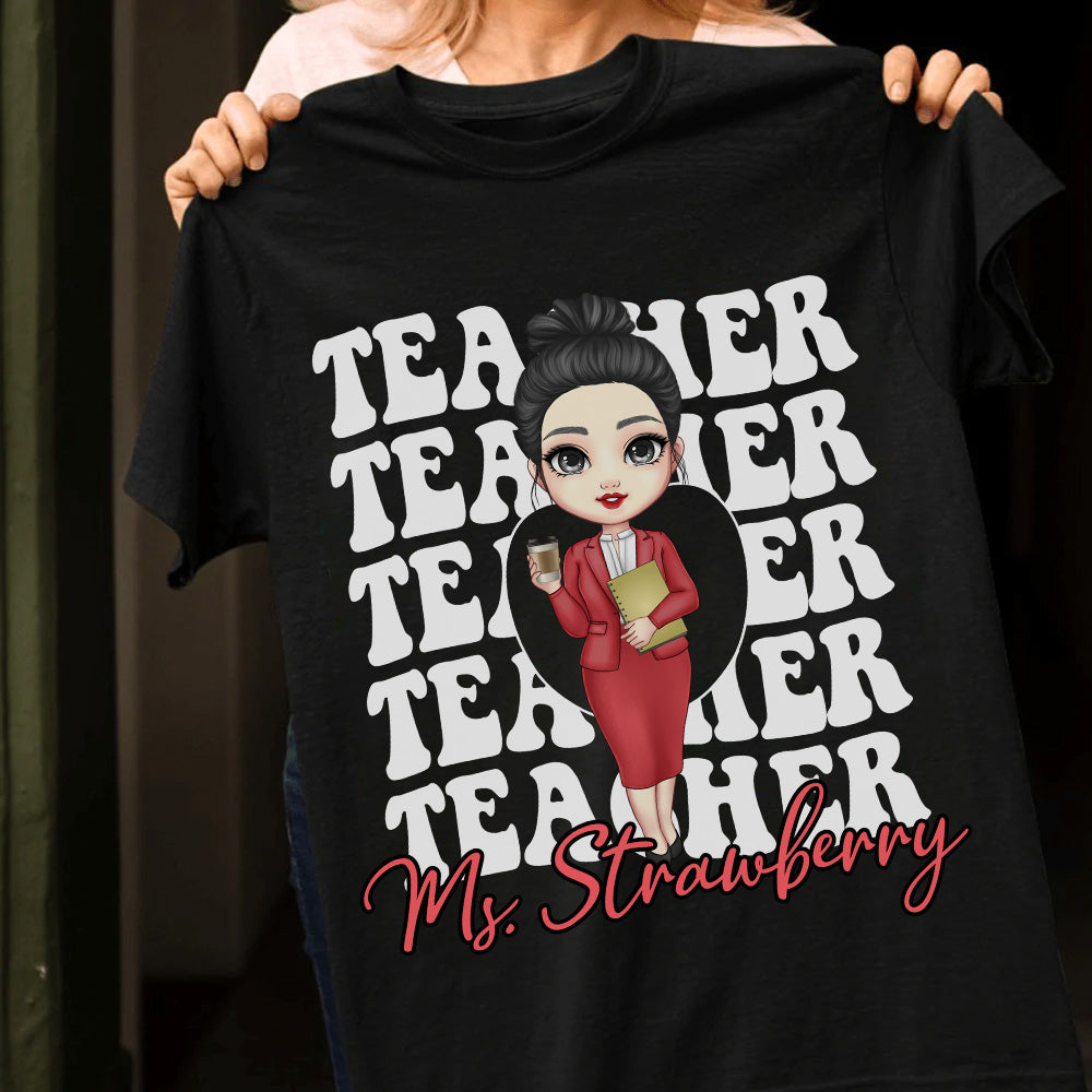 Personalized Retro Teacher Shirt , Back To School Gift CustomCat