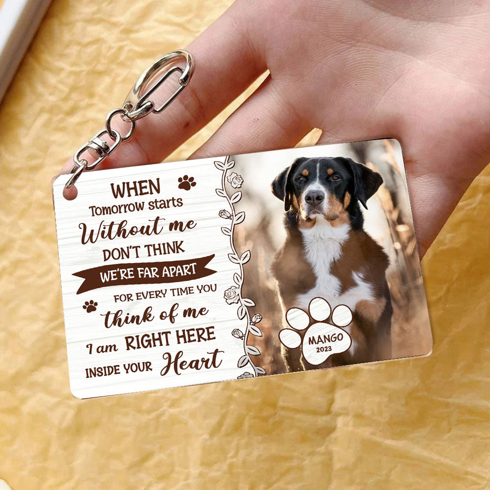 Personalized When You Miss Me Dog Cat Memorial Acrylic Keychain, Gift For Pet Lovers JonxiFon