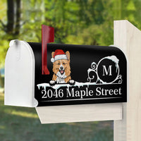 Thumbnail for Personalized Mailbox Cover - Christmas Gift For Pet Lover - Address With Dog Cat AF