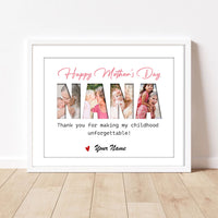 Thumbnail for Custom Happy Mother's Day Grandma Photo Collage Picture Frame, Gift For Mom/Grandma AA