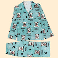 Thumbnail for Custom Dog Cat Clipart With Name Pajamas Set, Pet Lover Gift AB