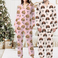 Thumbnail for Custom I Love Pet Photo Pajamas Set, Pet Lover Gift AB