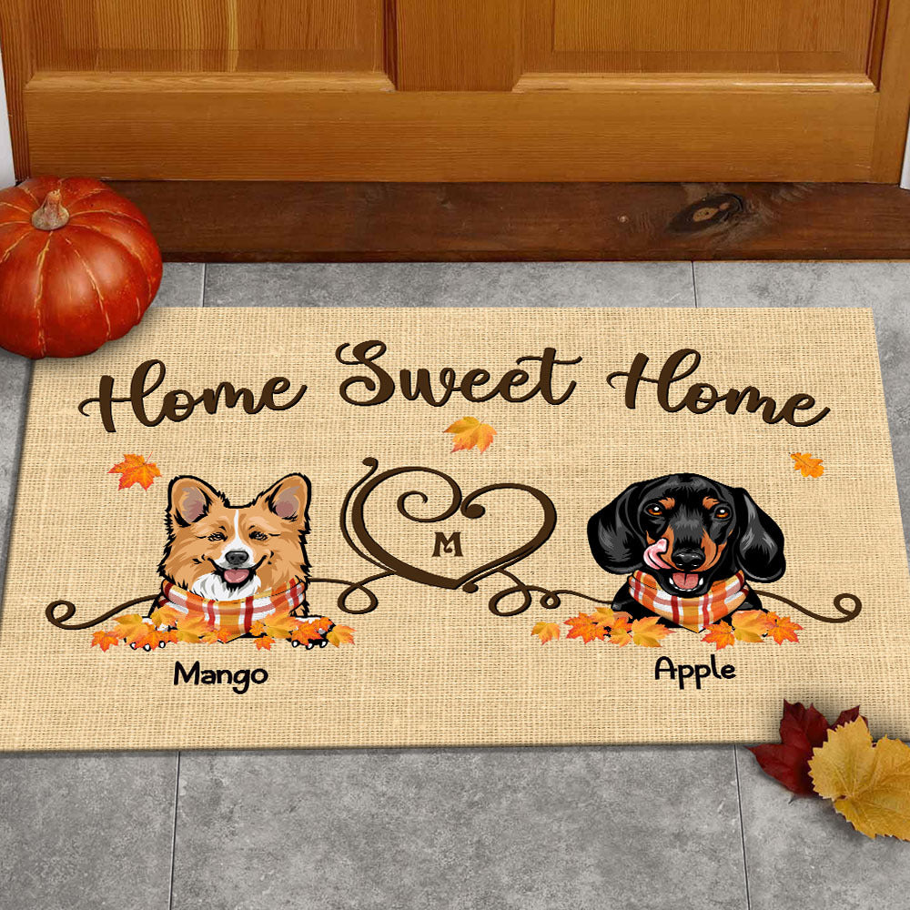Home Sweet Home Doormat, Home Decor, Custom Doormat, Welcome Mat,  Housewarming, Front Door Mat, Welcome Doormat, Pet Home, Paw Print 
