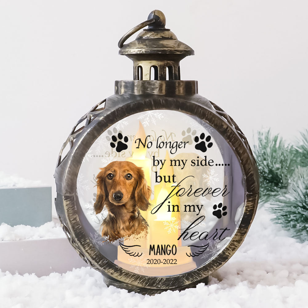 Custom No Longer By Our Side Pet Memorial LED Light Ornament, Memorial Gift AE