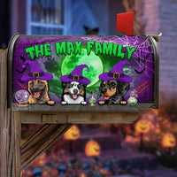 Thumbnail for Scary Night With Dog Halloween Mailbox Cover , Dog lover Gift AF