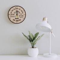 Thumbnail for Personalized Family Name We Serve The Lord Wall Wooden Clock, Gift For Family AH
