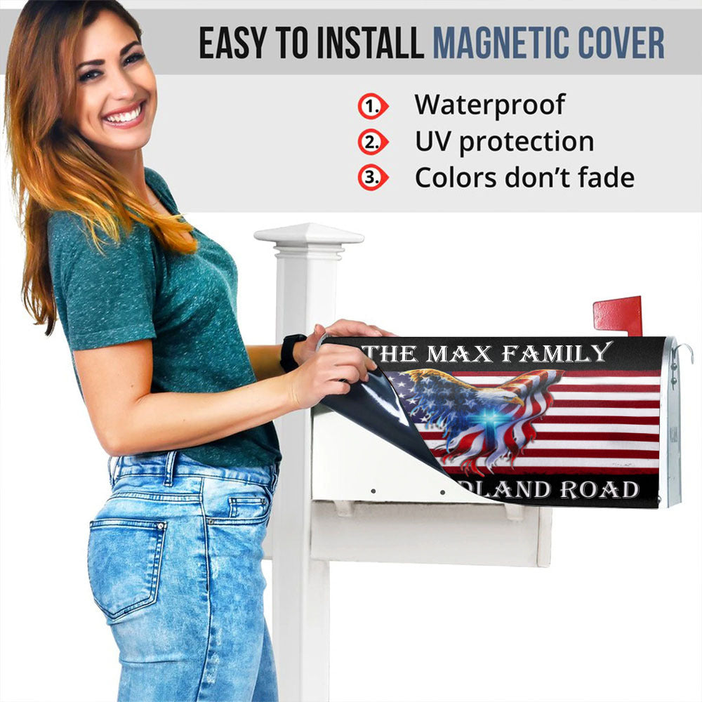 Eagle America Flag Magnetic Mailbox Cover AF