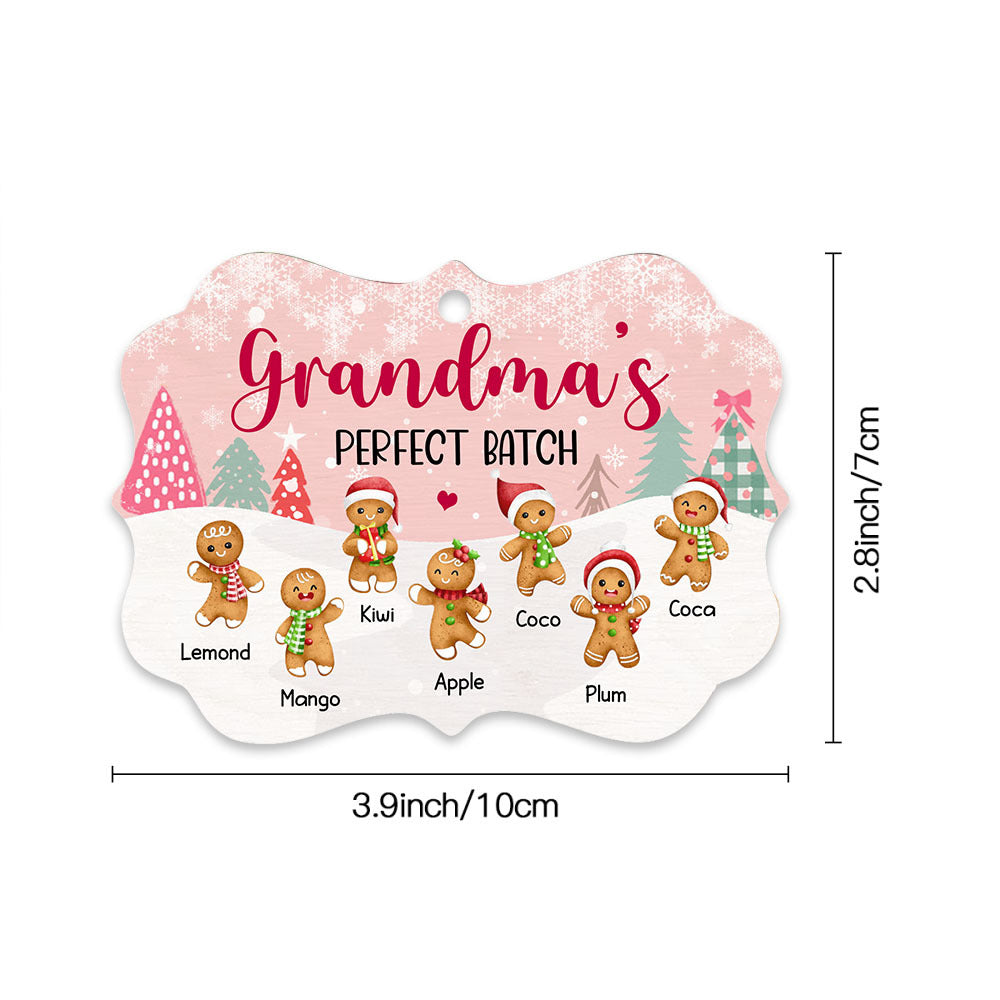 Personalized Mom Grandma Perfect Batch Grandkids Printed Wood Ornament, Christmas Gift For Grandparent AE